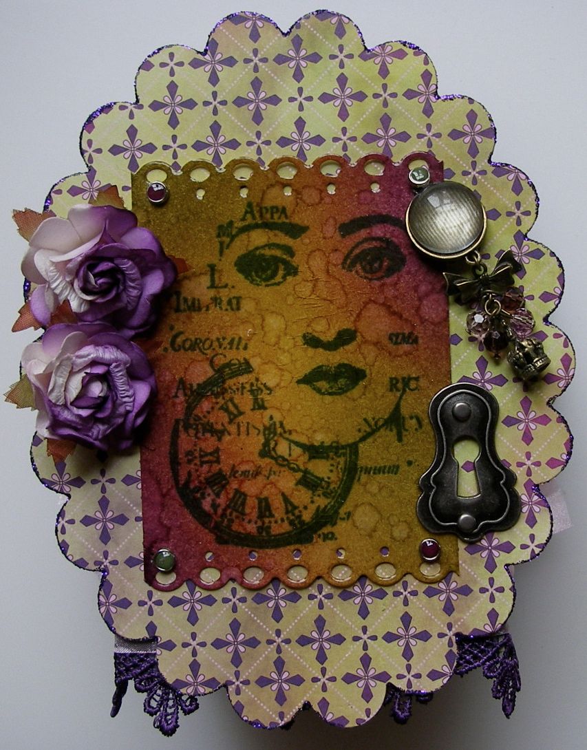 *clock face* OOAK Handmade Vintage Trinket Gift/Memory Box