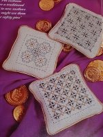 Elizabethan Style Pin Cushions/ Sachets ~ Three Blackwork Patterns