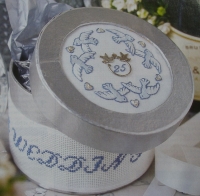 Silver Wedding Anniversary Card/ Box Lid ~ Embrodiery Pattern