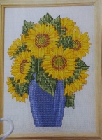 Sunflowers in a Vase ~ Cross Stitch Chart