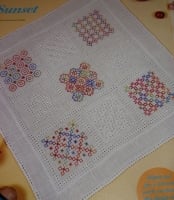 Blackwork & Pulled Work Sampler Mat ~ Embroidery Pattern