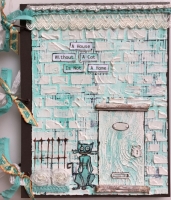 *a house without a cat* Handmade Mixed Media Photo Memory Album