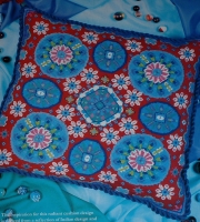 Ornate Indian Style Cushion ~ Cross Stitch or Needlepoint Pattern