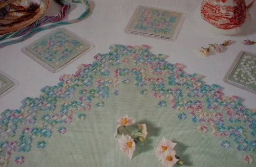 Hardanger Table Centre & Coasters ~ Hardanger Patterns