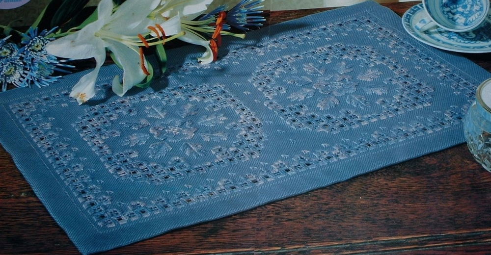 Caron Thread Hardanger Table/Dresser Runner ~ Embroidery Pattern