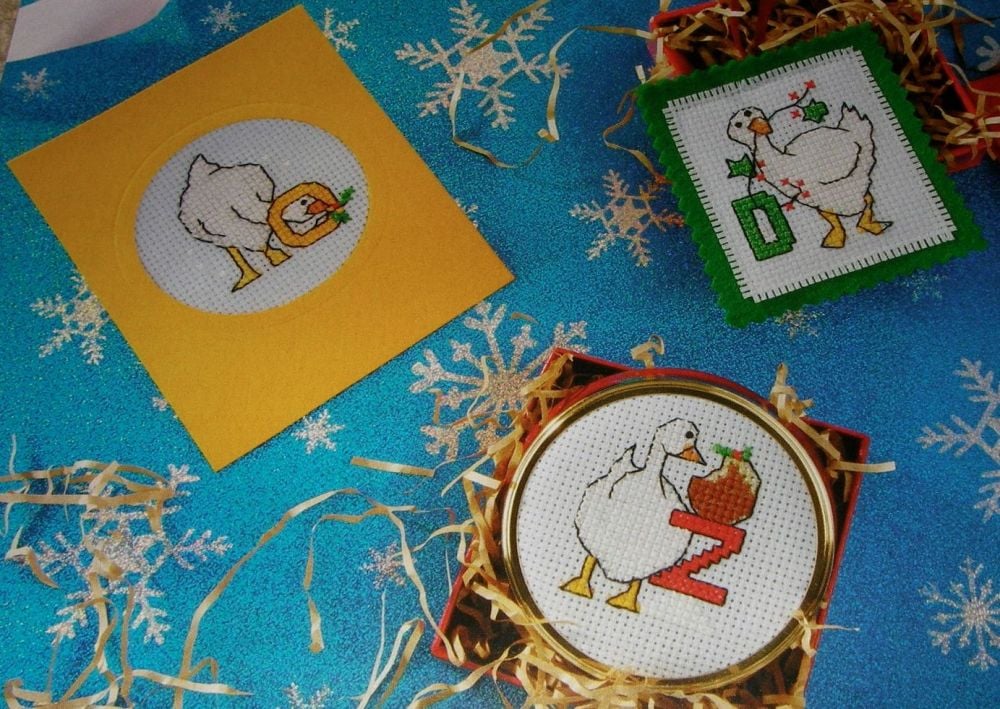 Christmas Geese ABC Alphabet & 123 Numbers ~ Cross Stitch Charts