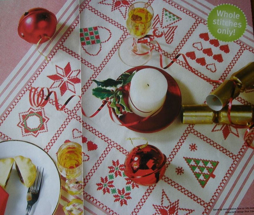 Zweigart Christmas Sampler Tablecloth ~ Cross Stitch Chart