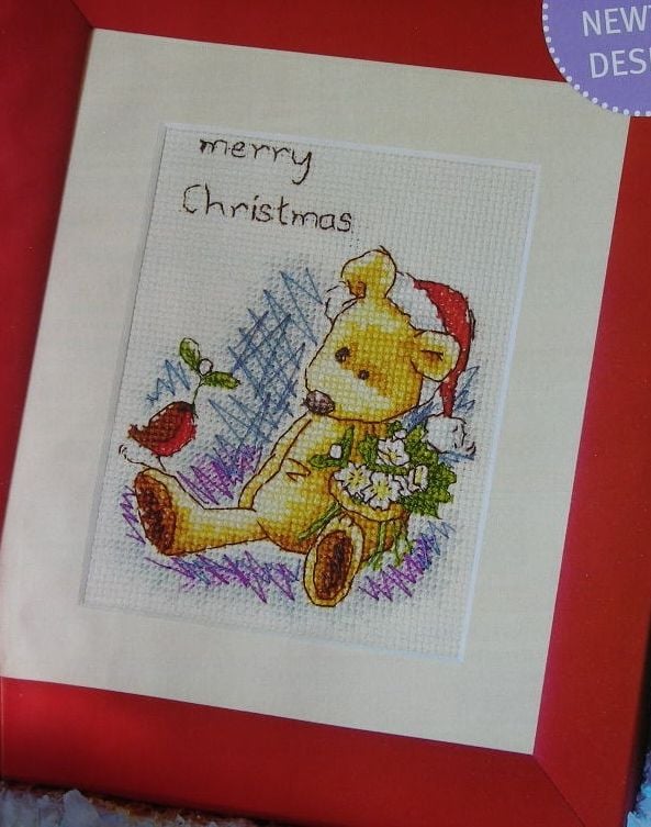 Newton's Law Bear: Merry Christmas ~ Cross Stitch Chart