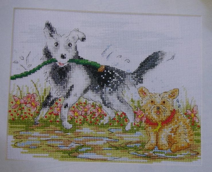 Dogs in the Garden ~ Cross Stitch Chart