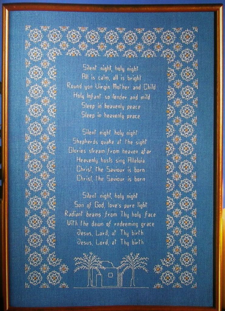 Silent Night Holy Night Christmas Carol Sampler ~ Cross Stitch Chart