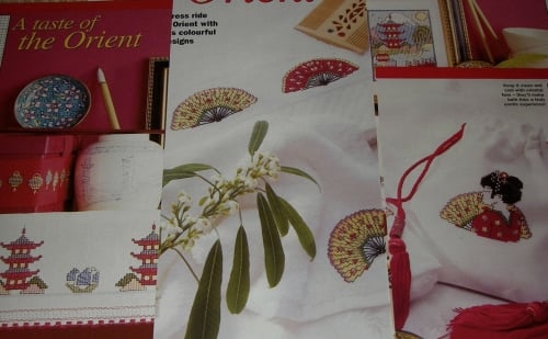 Oriental Japanese Designs ~ Eight Cross Stitch Designs