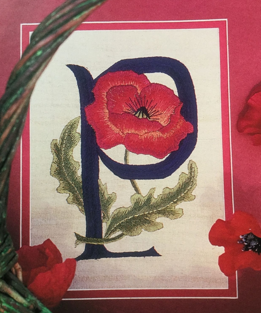 P is for Poppy ~ Free-style Embroidery Pattern