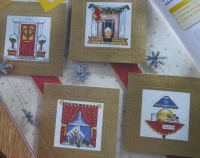 Cosy Home Christmas Cards ~ Four Cross Stitch Charts