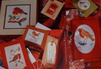 Christmas Robin Cards ~ Six Cross Stitch Charts