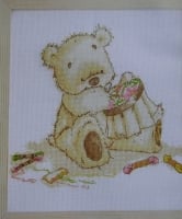 Lickle Ted with Embroidery Hoop ~ Cross Stitch Chart