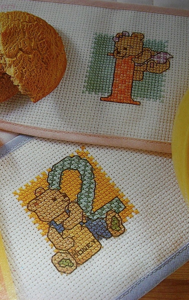 Boy & Girl Teddy 1, 2, 3 ~ 20 Numbered Cross Stitch Charts