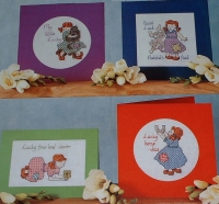FOUR Good Luck Cards ~ Cross Stitch Charts