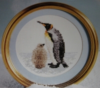 Falkland Islands King Penguin & Young ~ Cross Stitch Chart