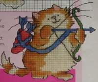 Sagittarius Cat Card ~ Cross Stitch Chart