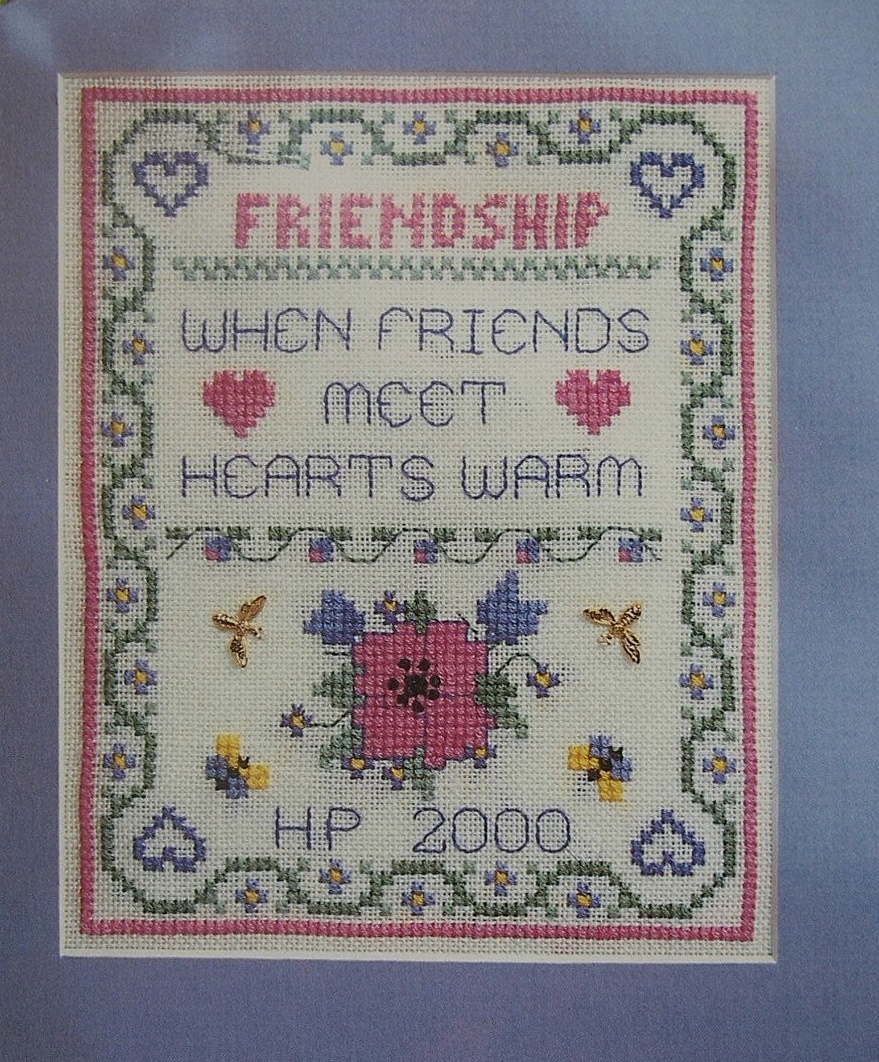 Friendship Warms the Heart Sampler ~ Cross Stitch Chart