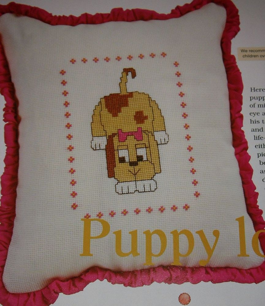 Playful Puppy Cushion ~ Cross Stitch Chart