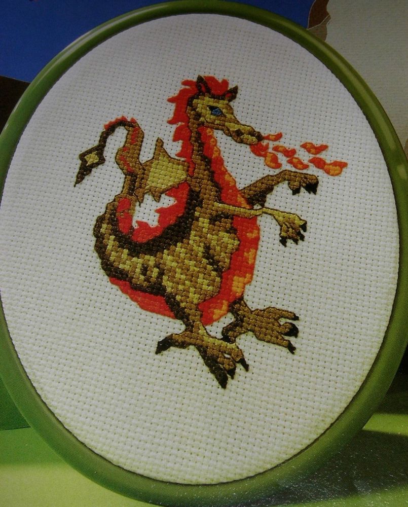 Fire Breathing Dragon ~ Cross Stitch Chart