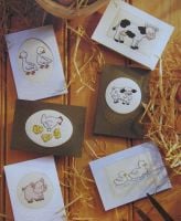 Six Baby Animal Cards ~ Cross Stitch Charts