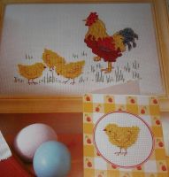Rooster & Chicks ~ Cross Stitch Charts
