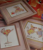 Eat Drink and Be Merry Christmas Mice ~ Three Cross Stitch Charts