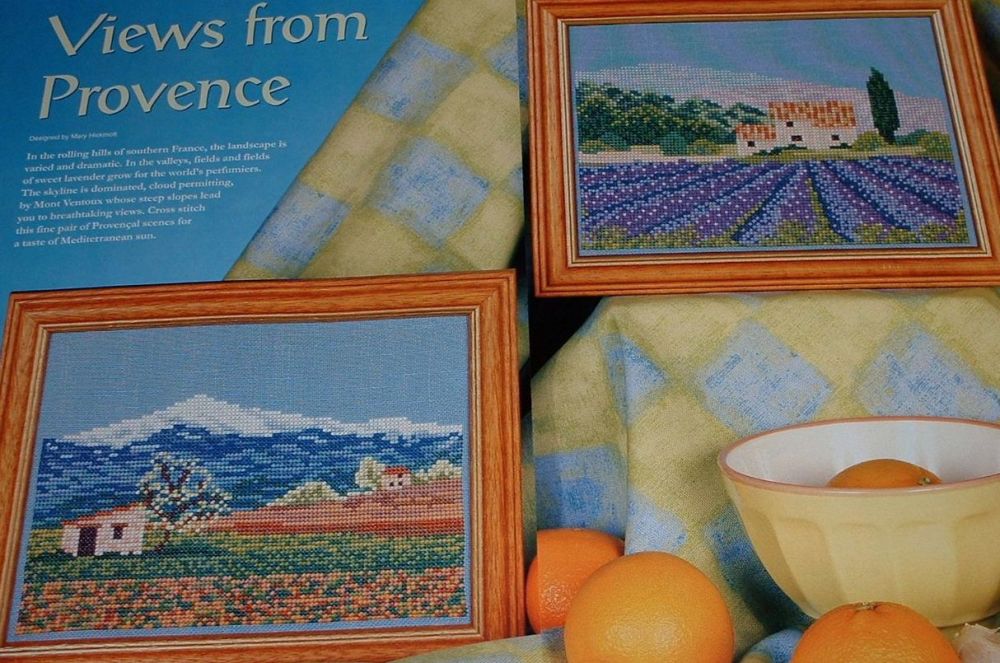 Lavender Fields of Provence & Mont Ventoux ~ Two Cross Stitch Charts