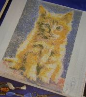 Richard Box: Ginger Kitten ~ Cross Stitch Chart