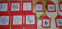 Sparkling Metallic Thread Christmas Cards & Matching Tags ~ Twelve Cross Stitch Charts