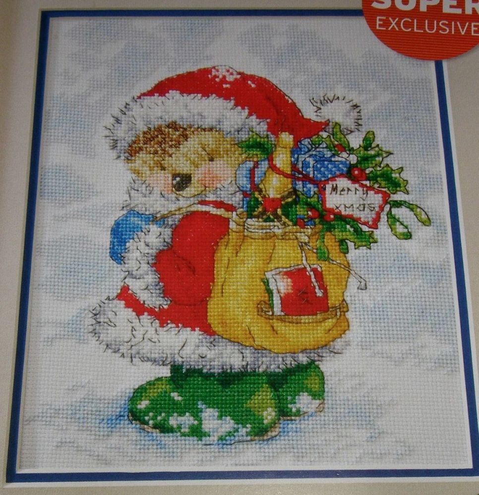 Country Companions: Ed the Hedgehog as Santa ~ Cross Stitch Chart