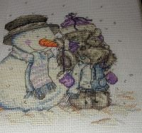 Tatty Teddies Building a Snowman ~ Cross Stitch Chart