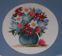 Bouquet of Spring Flowers in a Vase ~ Cross Stitch Chart