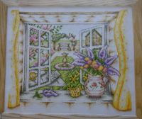 Open Window on a Summer Garden ~ Cross Stitch Chart
