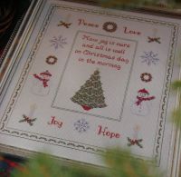 Peace Love Joy Hope ~ Christmas Cross Stitch Chart