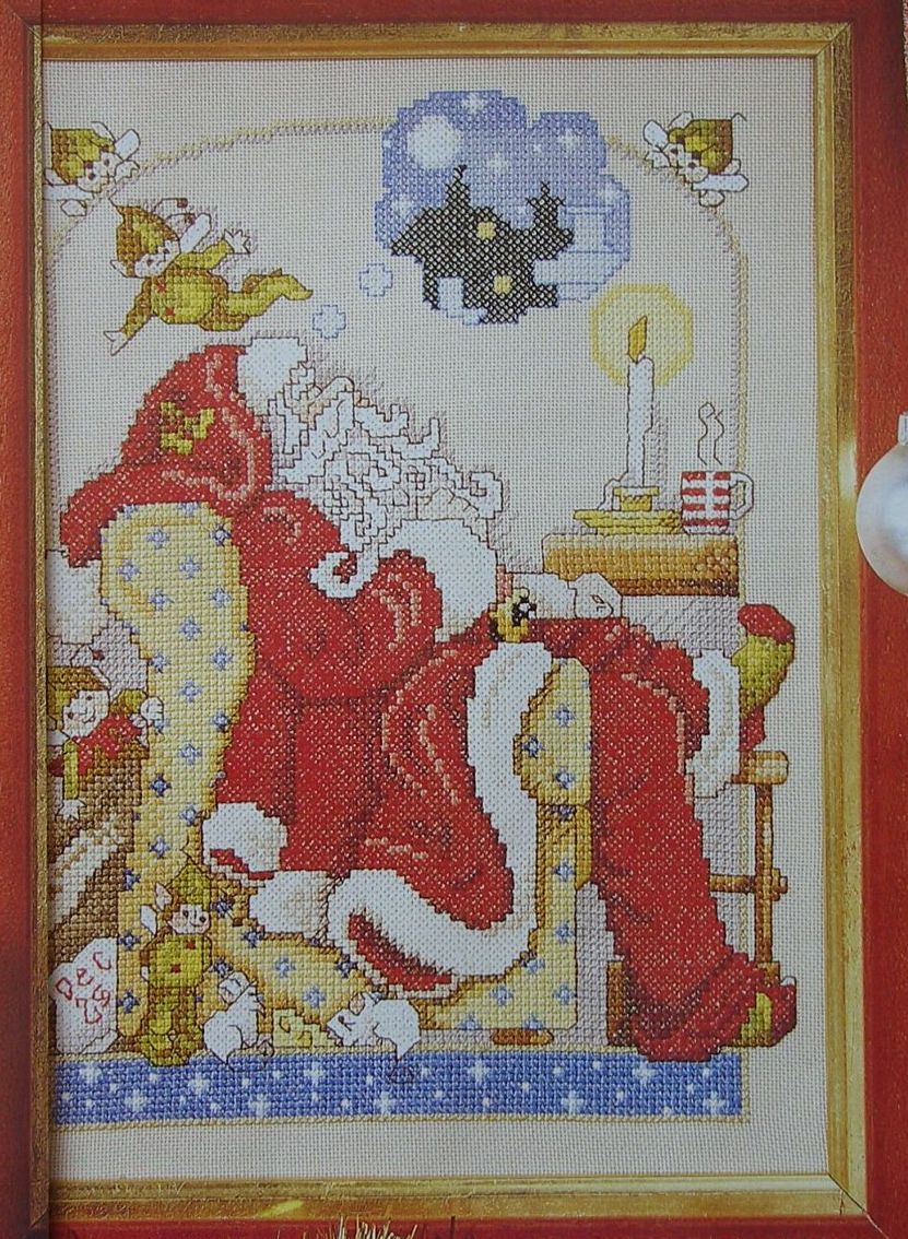 Sleeping Santa ~ Cross Stitch Chart