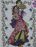 Oriental Geisha Girl ~ Cross Stitch Chart