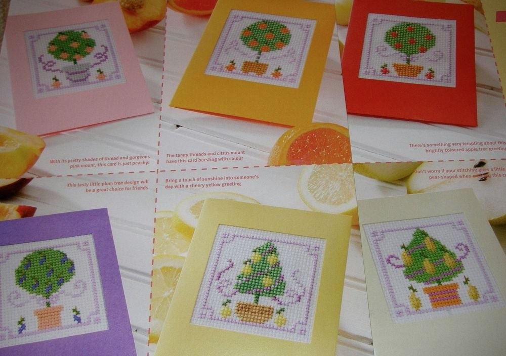 Seven Fruit Tree Cards ~ Cross Stitch Charts