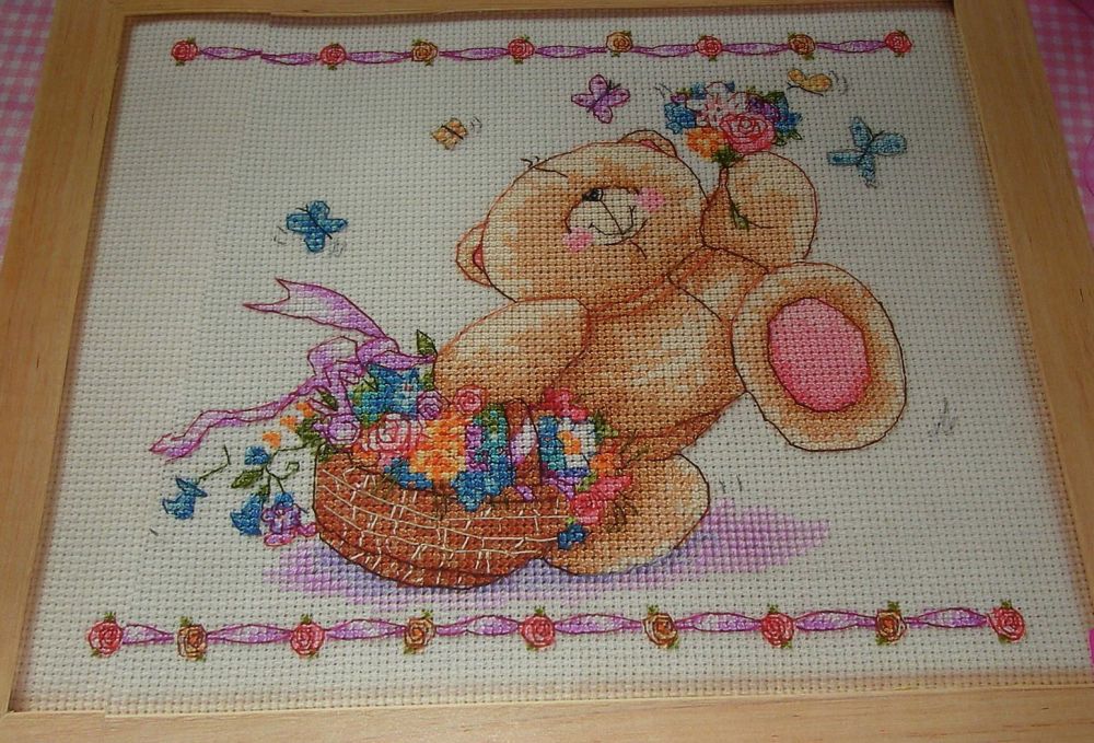 Forever Friends Bear : Basket Full of Love ~ Cross Stitch Chart