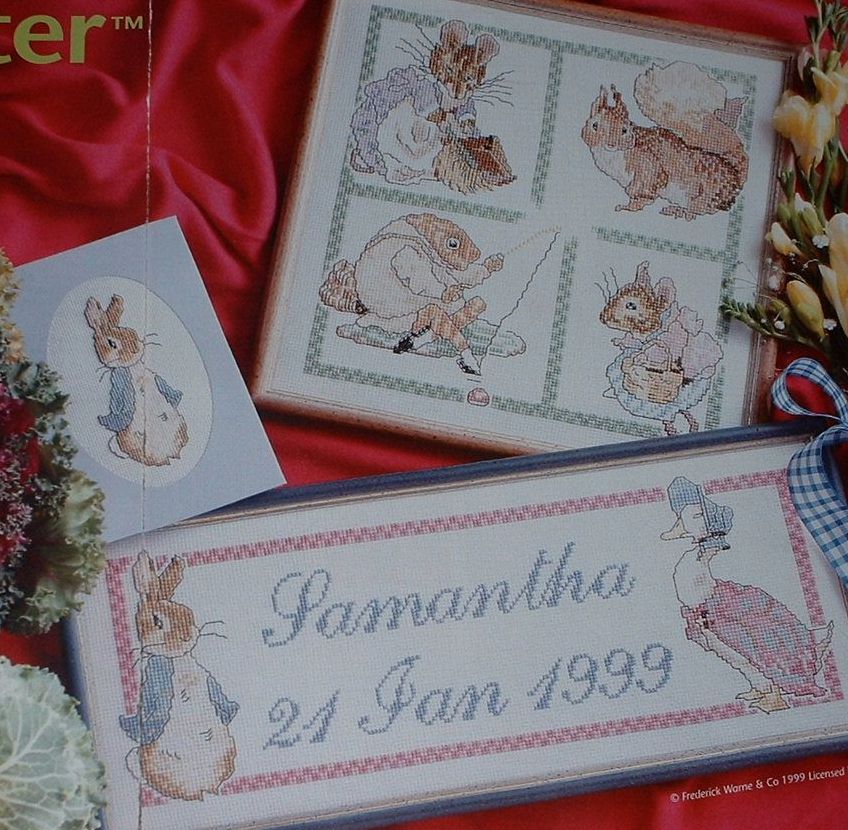 Six Classic Beatrix Potter Characters ~ Cross Stitch Charts