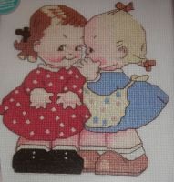 Mabel Lucie Attwell: Best of Friends ~ Cross Stitch Chart