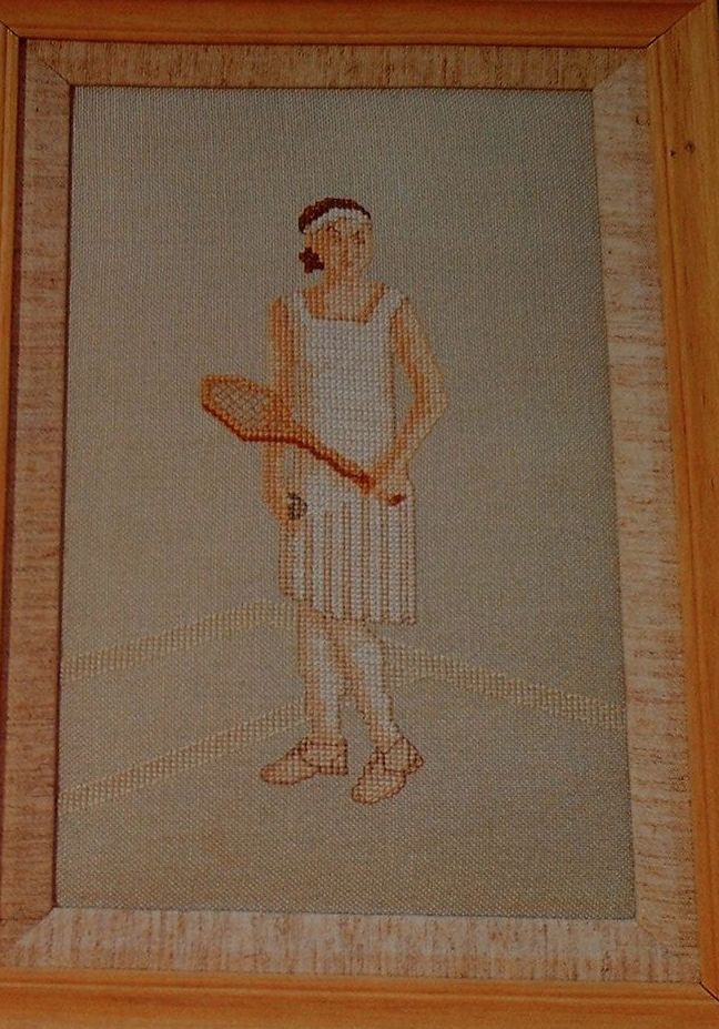 1919 Female Tennis Player ~ Cross Stitch Chart