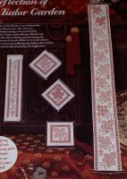 Tudor Twisted Border Leaves & Berries Bellpull, Coasters & Fingerplates ~ Blackwork Patterns