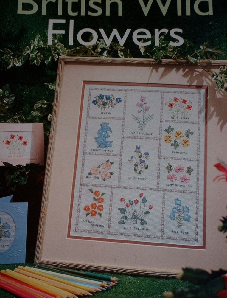 British Wild Flowers Sampler/Cards ~ Cross Stitch Charts