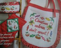 Christmas Calories Don't Count Apron ~ Cross Stitch Chart