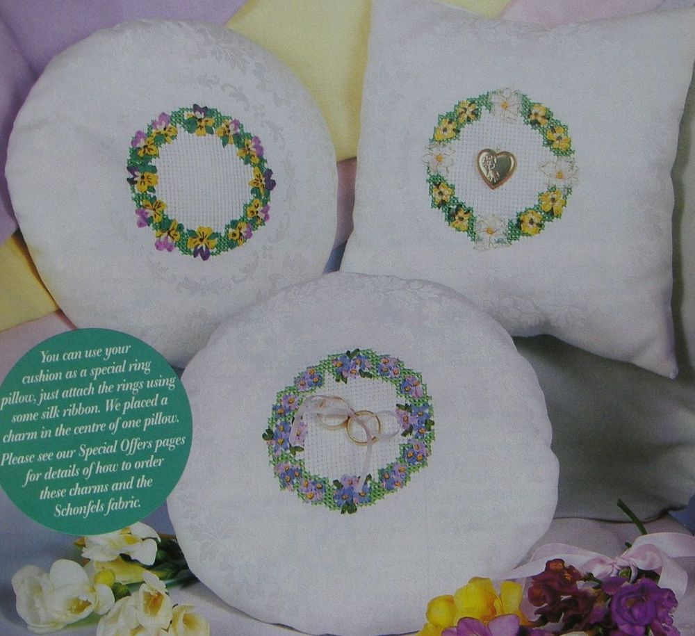 Floral Garland Cushions ~ Ribbonwork Patterns