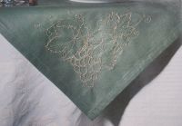 Bunch of Grapes with Leaves Tablecloth & Napkin ~ Hand Embroidery Patterns