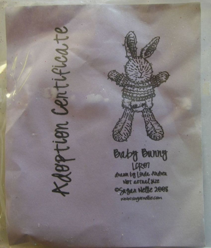 Sugar Nellie: Little Cotton Rabbits - Baby Bunny ~ Rubber Stamp